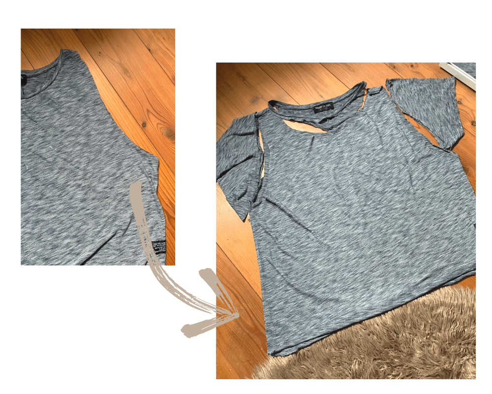 T-Shirt Upcycling-DIY Step 1